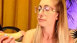 skinny tall blonde gives soft teasing blowjob on amateur ass