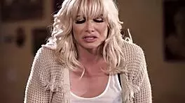 Desperate busty blonde, why fuck your ebony teen so hard?