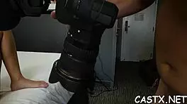 future pornstar delivers steamy oral tease in raw casting session