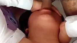 skinny mexican schoolgirl takes outdoor anal creampie then slurps cum balls deep homemade