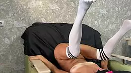 contortionist milf thong ripped harsh fuck creampie swollen pussy