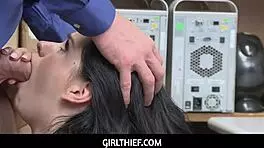 Pervert Worker Snaps Photos Of Petite Thief Stripping In Shop