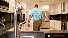 hot teen babysitter sage rabbit mouth pussy filled by boss big cock 😈🔥