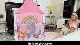 Watch me pound my tight little pussy while she rides cowgirl and begs for more hardcore action