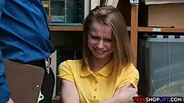 security guard catches russian teen shoplifter and fucks her hard