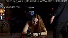 russian babe screams on kinky bdsm whipping torment bench