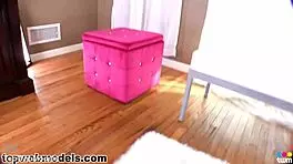 cali carter petite blonde deepthroats big cock pov swallowing cum