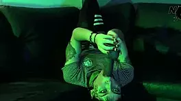 tempting my wetness with that thick black shaft