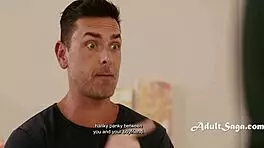 guy plugs her soaking wet household leak with deep thrusts