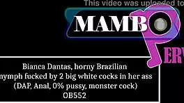 Bianca Dantas' Luscious Ass Craves Double Monster White Cocks in DAP Frenzy