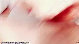 A young sexy teacher gives an intense footjob session