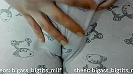 Latina Cameltoe Spreads Puffy Wet Pussy Lips in Pajamas