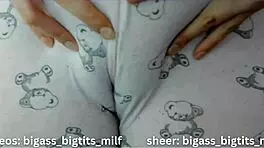 Latina Cameltoe Spreads Puffy Wet Pussy Lips in Pajamas