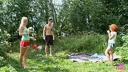 lila e takes double facial cumshot ending after double cock doggystyle riding and gaping ass