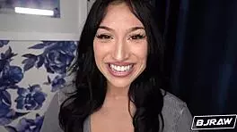 bjraw completely drenches alexa chains face with thick facial cumshot after sloppy deepthroat