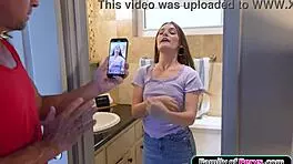 Perky titties tempt older guy into forbidden petite playtime