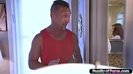 Perky titties tempt older guy into forbidden petite playtime