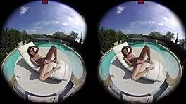 oh damn gina gerson masturbates petite body with toys by pool in vr bliss!