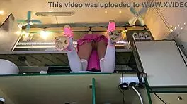 Boss pays extra for no panties pussy