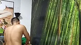 brunette european wife stays behind as husband heads to the united states while his close friend ensures her comfort right now