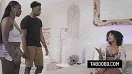 Hot ebony stepmom threesome with steps and more 🔥👅