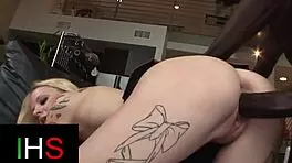 blonde whore's ass creampied by huge african monster cock