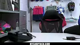 Guard Drills Ebony Shoplifter's Ass In Brutal Punishment!