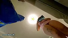 petite blonde college girl tries on outfits flashing her pussy and perfect ass