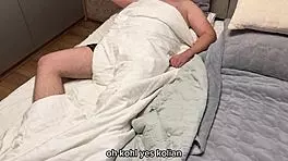 He pumps cum into unfaithful babe's mouth after intense fucking before Christmas party