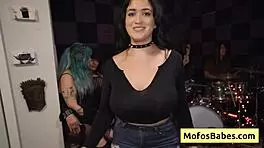 natural big tit brunette slut nia bleu fucked hard while band rehearses