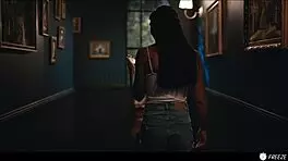 Brunette Latina Freezes Time Sucks Drunk Asian Maid Tits