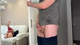 russian amateurs caught stroking then fuck sloppy with talk