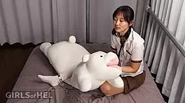 hey chained cutie toys her wet pussy to squirting orgasm with vibes