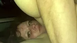 bruised hooker deepthroats cock outdoors then swallows public load