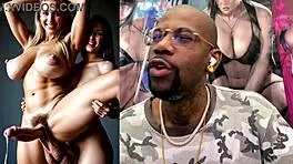 trans teen rides dildo cums hard on face while gaping fat pussy