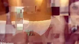 British 19 year old amateurs tease to first massive cumshot compilation