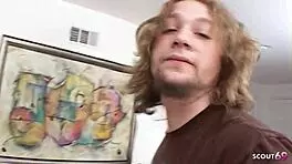 Blonde pigtails beauty chats before first creampie casting fuck