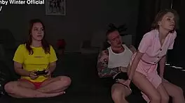 girlfriend lets hot blonde join for wet threesome licking