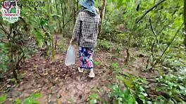 lost horny thai teen wanders forest and fucks wildly outdoors