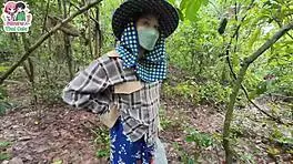 lost horny thai teen wanders forest and fucks wildly outdoors