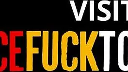 Skinny amateur Latina chokes on rough American face fuck