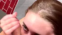 Laney Grey Pretty Petite PAWG College Babe Sucks Huge Cock Swallows Every Drop Cum