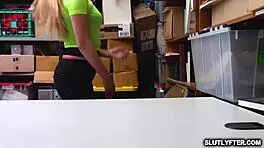 alexa raye blows and fucks hard in shop for jizz freedom