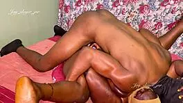 big saggy tits ebony milf moans for rough creampie pounding!