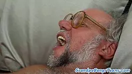 busty euro babe rides old man cowgirl in missionary spooning