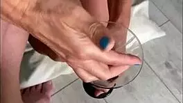 Mature babe edges huge cock with intense handjob checkup