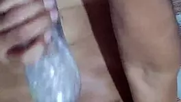 Guy fucks see-through crossdressing ass with toys deep