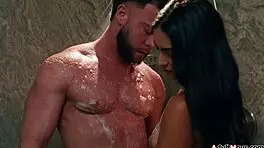 nuru masseuse glides oiled body over cock for ultimate slippery fuck