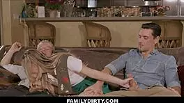 Skinny blonde Athena Fleurs threesome orgasms with Ryan Driller Johnny Palms