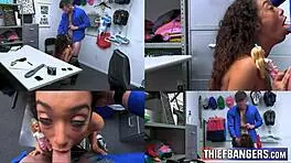 Hey ebony babe, bend over for that anal inspection from the guard?